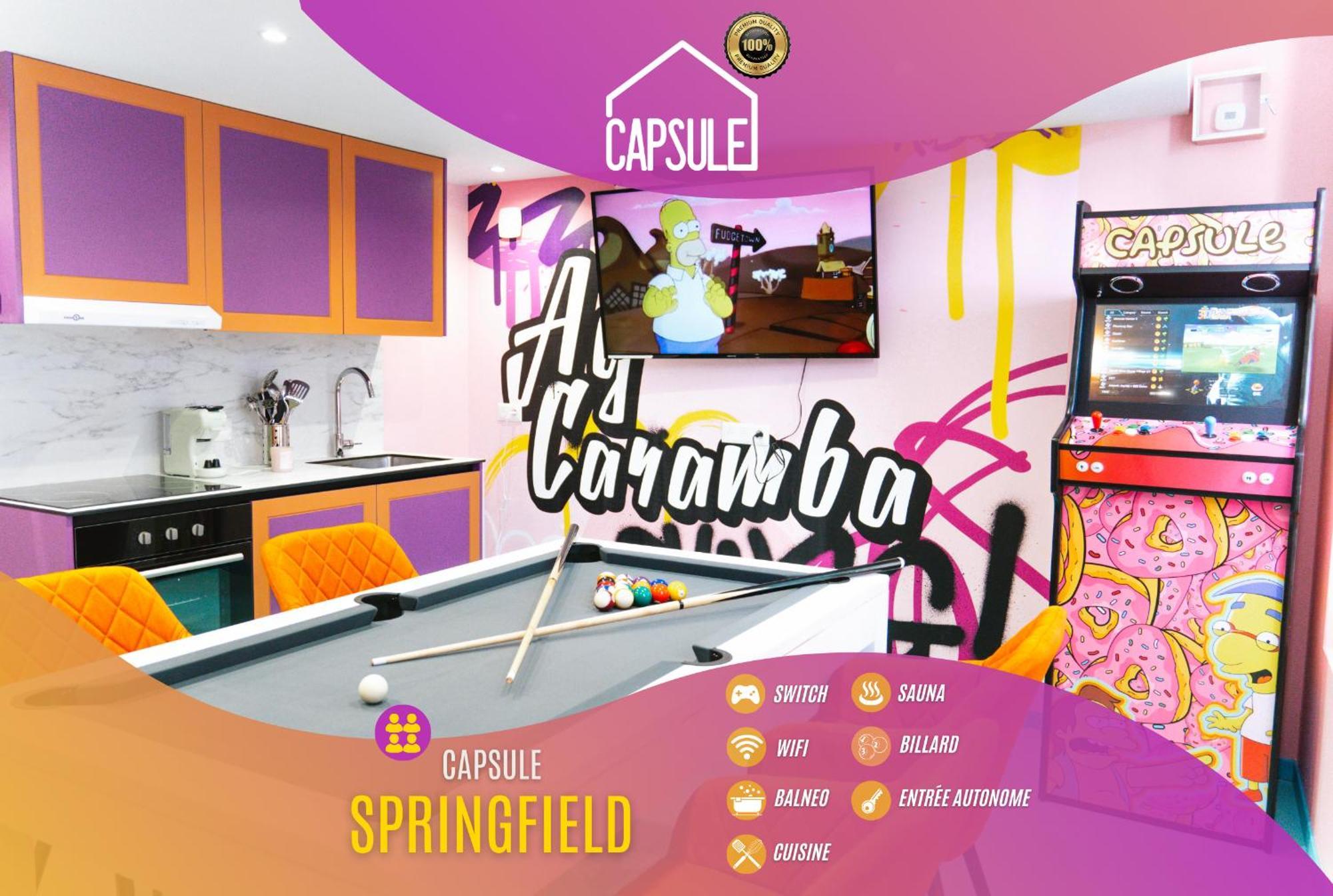 Capsule Springfield - Balneo -Sauna - Billard ดูเอ ภายนอก รูปภาพ